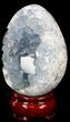 Crystal Filled Celestine (Celestite) Egg - Madagascar #41676-1